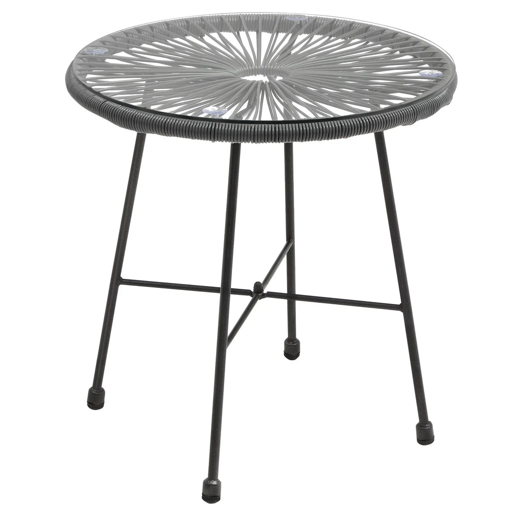 Virasat Outdoor Patio Seating Set 2 Chairs and 1 Table Set (Dark Grey)-VIRASAT FURNITURE & FURNISHING