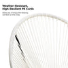 VIRASAT FURNITURE MENT OUTDOOR PATIO SEATING SET 2 CHAIRS AND 1 TABLE SET (WHITE)