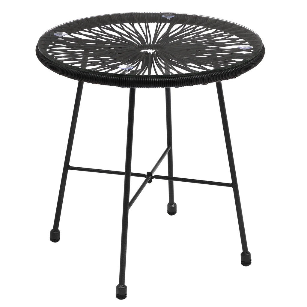 Virasat Outdoor Patio Seating Set 2 Chairs and 1 Table Set (Black)-VIRASAT FURNITURE & FURNISHING