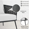 VIRASAT FURNITURE Outdoor Rope 3-Piece Patio Set With Wooden Top Table