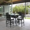 Virasat Outdoor Patio Bar Sets 4 Chairs and 1 Table (Dark Brown)-VIRASAT FURNITURE & FURNISHING