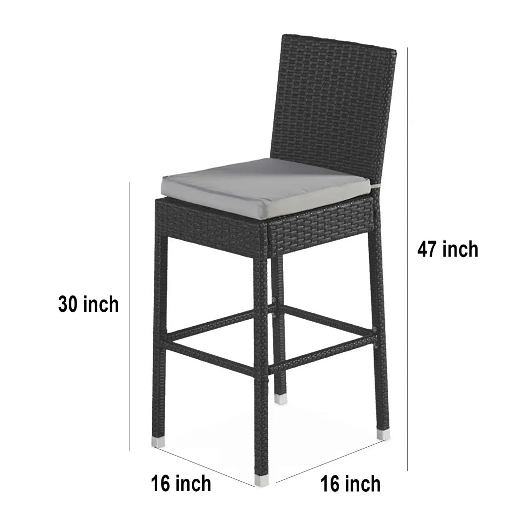 Virasat Outdoor Patio Bar Sets 4 Chairs and 1 Table (Dark Brown)-VIRASAT FURNITURE & FURNISHING