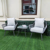 Virasat Outdoor Patio Seating Set 2 Chairs and 1 Table Set (Grey) Braided & Rope-VIRASAT FURNITURE & FURNISHING