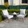 Virasat Outdoor Patio Seating Set 2 Chairs and 1 Table Set (Grey) Braided & Rope-VIRASAT FURNITURE & FURNISHING