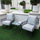 Virasat Outdoor Patio Seating Set 2 Chairs and 1 Table Set (Grey) Braided & Rope-VIRASAT FURNITURE & FURNISHING