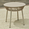 Kalpa Outdoor Patio Seating Set 2 Chairs and 1 Table Set (Beige) Braided & Rope