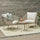 Virasat Outdoor Patio Seating Set 2 Chairs and 1 Table Set (Beige) Braided & Rope-VIRASAT FURNITURE & FURNISHING