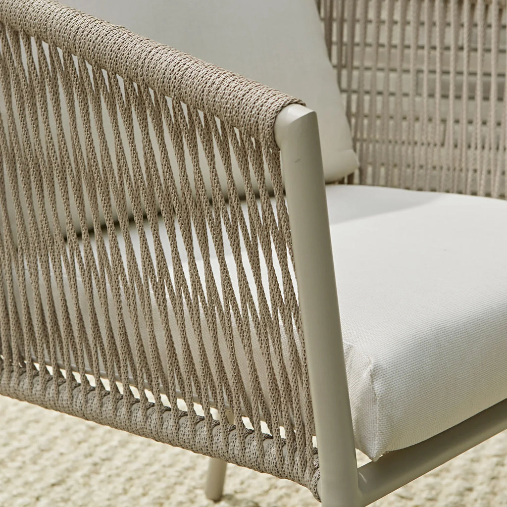 Virasat Outdoor Patio Seating Set 2 Chairs and 1 Table Set (Beige) Braided & Rope-VIRASAT FURNITURE & FURNISHING