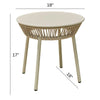 Virasat Outdoor Patio Seating Set 2 Chairs and 1 Table Set (Beige) Braided & Rope-VIRASAT FURNITURE & FURNISHING
