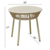 Kalpa Outdoor Patio Seating Set 2 Chairs and 1 Table Set (Beige) Braided & Rope