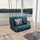 VIRASAT FURNITURE KLIO SINGLE SEATER HANGING SWING WITHOUT STAND FOR BALCONY & GARDEN SWING (BLACK + OCEAN) BRAIDED & ROPE