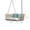 Virasat Double Seater Hanging Swing Without Stand For Balcony, Garden Swing (Grey) Braided & Rope-VIRASAT FURNITURE & FURNISHING