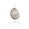 Virasat Single Seater Hanging Swing With Stand For Balcony , Garden (Cream) Braided & Rope-VIRASAT FURNITURE & FURNISHING