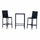 Virasat Outdoor Patio Bar Sets 2 Chairs 1 Table Black-VIRASAT FURNITURE & FURNISHING