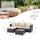 Virasat Outdoor Sofa Set 4 Seater and 1 Center Table Set (Black)-VIRASAT FURNITURE & FURNISHING