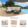 Virasat Outdoor Sofa Set 4 Seater and 1 Center Table Set (Black)-VIRASAT FURNITURE & FURNISHING