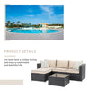 Virasat Outdoor Sofa Set 4 Seater and 1 Center Table Set (Black)-VIRASAT FURNITURE & FURNISHING