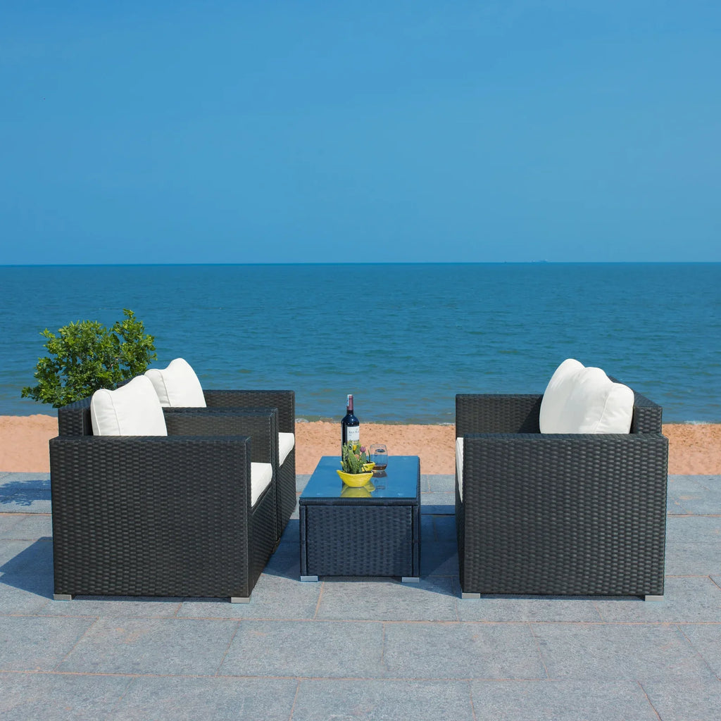 Virasat Outdoor Sofa Set 2 Seater, 2 Single Seater and 1 Center Table Set (White)-VIRASAT FURNITURE & FURNISHING