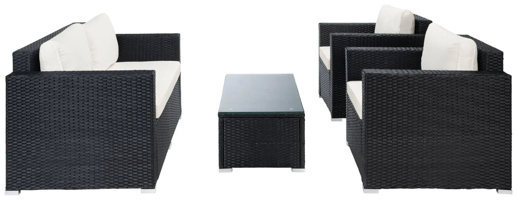 Virasat Outdoor Sofa Set 2 Seater, 2 Single Seater and 1 Center Table Set (White)-VIRASAT FURNITURE & FURNISHING
