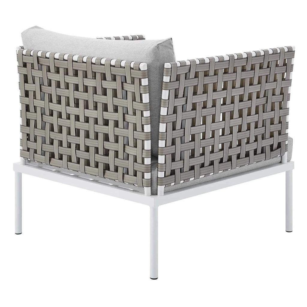 Virasat Outdoor Patio Seating Set 2 Chairs and 1 Table Set (White) Braided & Rope-VIRASAT FURNITURE & FURNISHING