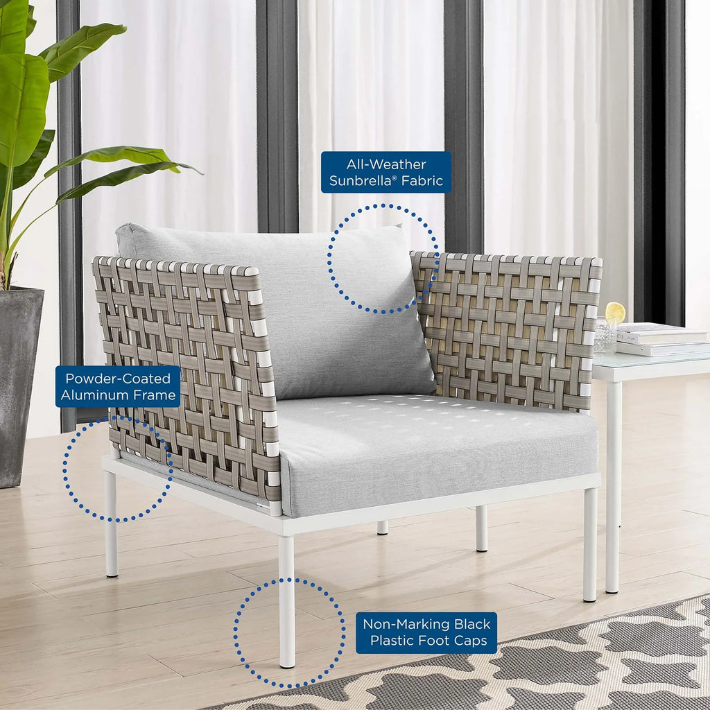Virasat Outdoor Patio Seating Set 2 Chairs and 1 Table Set (White) Braided & Rope-VIRASAT FURNITURE & FURNISHING