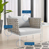VIRASAT FURNITURE FINDS OUTDOOR PATIO SEATING SET 2 CHAIRS AND 1 TABLE SET (WHITE) BRAIDED & ROPE