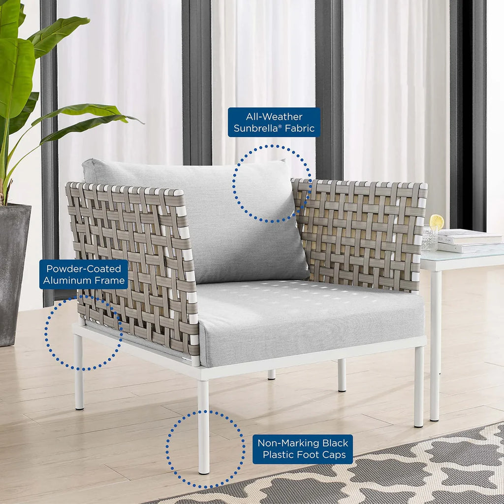 VIRASAT FURNITURE FINDS OUTDOOR PATIO SEATING SET 2 CHAIRS AND 1 TABLE SET (WHITE) BRAIDED & ROPE