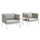 VIRASAT FURNITURE FINDS OUTDOOR PATIO SEATING SET 2 CHAIRS AND 1 TABLE SET (WHITE) BRAIDED & ROPE