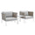 Virasat Outdoor Patio Seating Set 2 Chairs and 1 Table Set (White) Braided & Rope-VIRASAT FURNITURE & FURNISHING