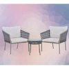 Virasat Outdoor Patio Seating Set 2 Chairs and 1 Table Set (Grey) Braided & Rope-VIRASAT FURNITURE & FURNISHING