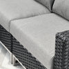 Virasat Outdoor Sofa Set 5 Seater , Single seater With Ottoman and 1 Center Table Set (Black)-VIRASAT FURNITURE & FURNISHING