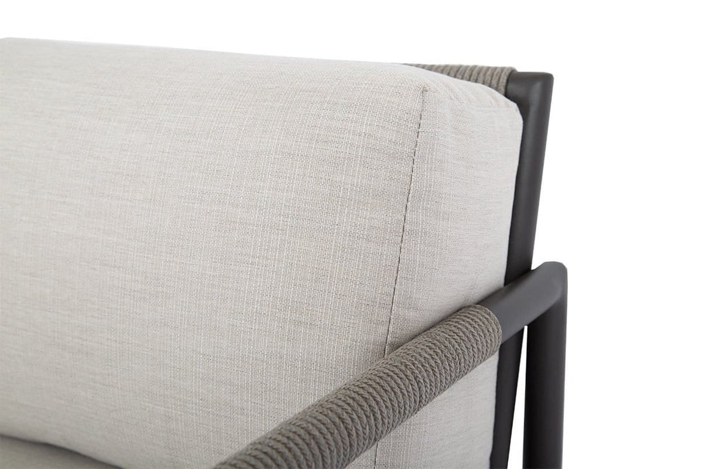 Virasat Outdoor Patio Seating Set 2 Chairs and 1 Table Set (Grey) Braided & Rope-VIRASAT FURNITURE & FURNISHING