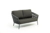 VIRASAT FURNITURE OUTDOOR SOFA 2 SEATER (DARK GREY) BRAIDED & ROPE