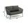 VIRASAT FURNITURE OUTDOOR SOFA 2 SEATER (DARK GREY) BRAIDED & ROPE
