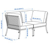VIRASAT FURNITURE 2-SEATER OUTDOOR SOFA (WHITE/BEIGE)