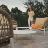 VIRASAT FURNITURE 2 SEATER ROPE OUTDOOR SOFA (WHITE)