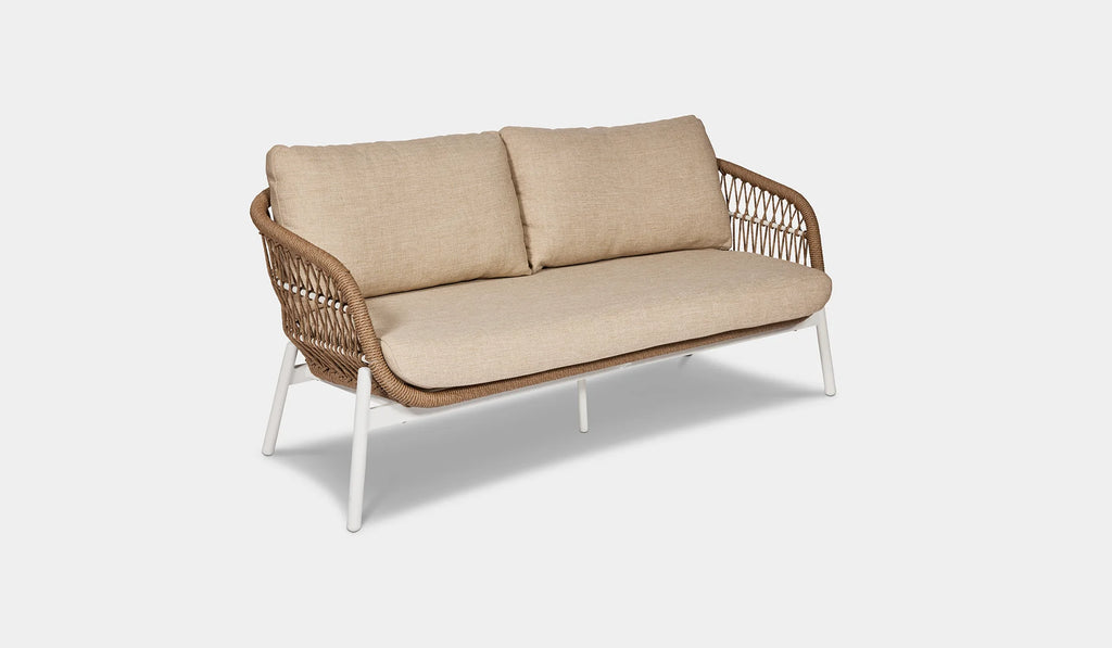 VIRASAT FURNITURE 2 SEATER ROPE OUTDOOR SOFA (WHITE)