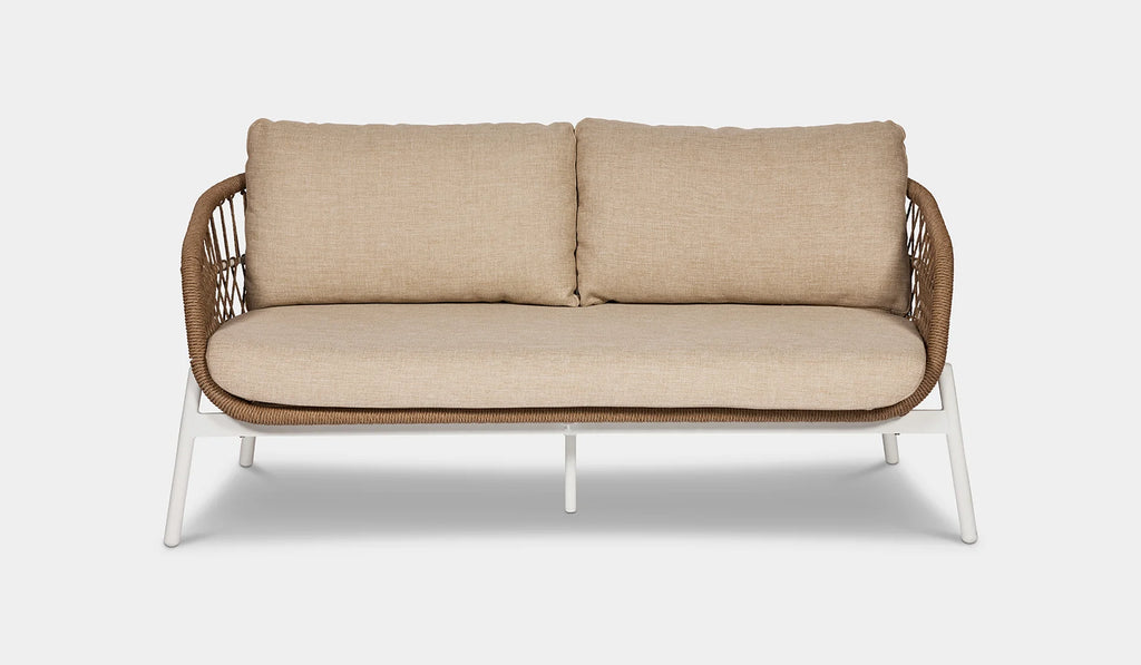 VIRASAT FURNITURE 2 SEATER ROPE OUTDOOR SOFA (WHITE)