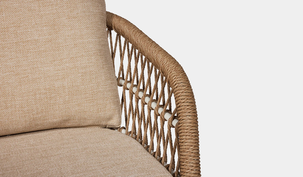 VIRASAT FURNITURE 2 SEATER ROPE OUTDOOR SOFA (WHITE)