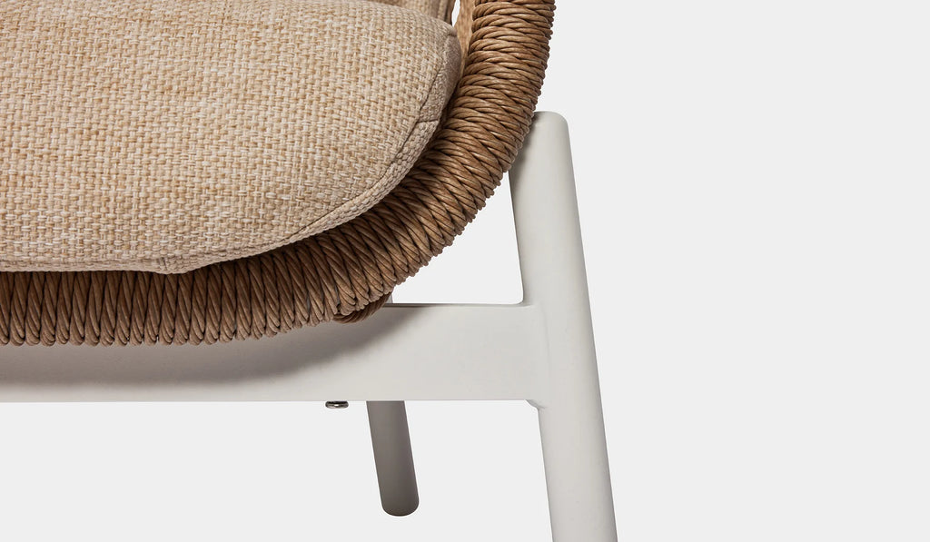 VIRASAT FURNITURE 2 SEATER ROPE OUTDOOR SOFA (WHITE)