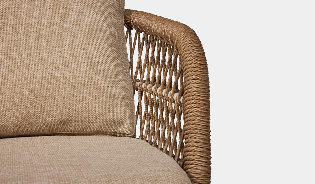 VIRASAT FURNITURE 2 SEATER ROPE OUTDOOR SOFA (WHITE)