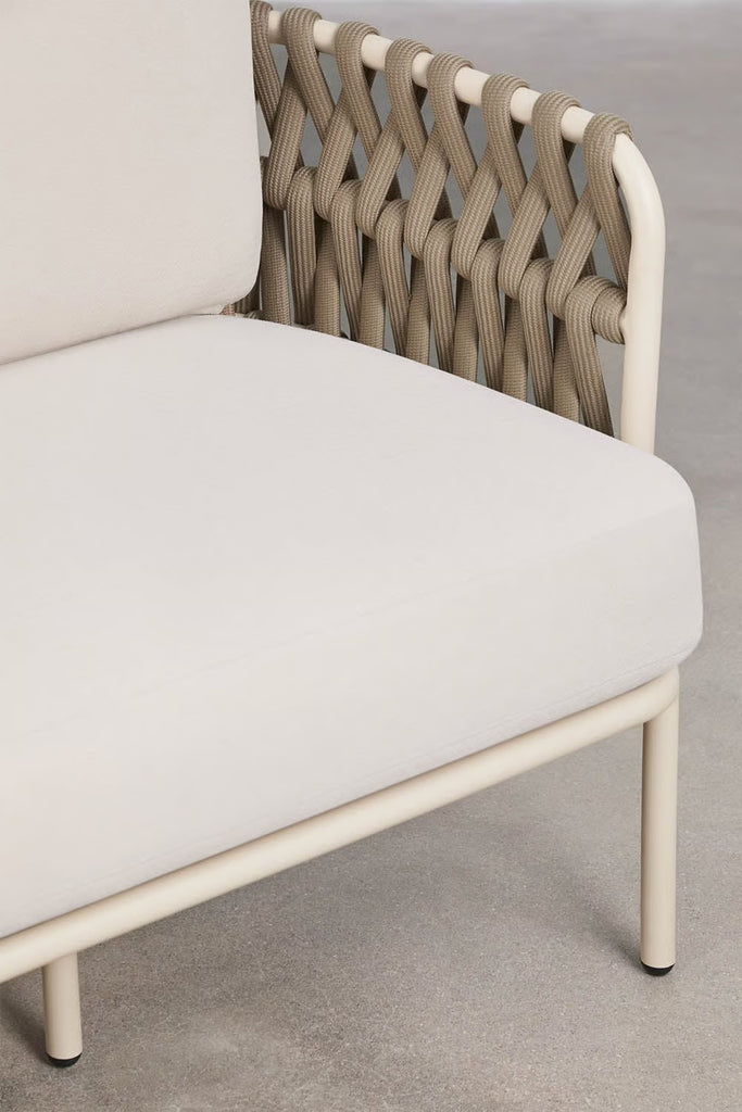 VIRASAT FURNITURE THREE SEATER OUTDOOR SOFA & BRAIDED ROPE