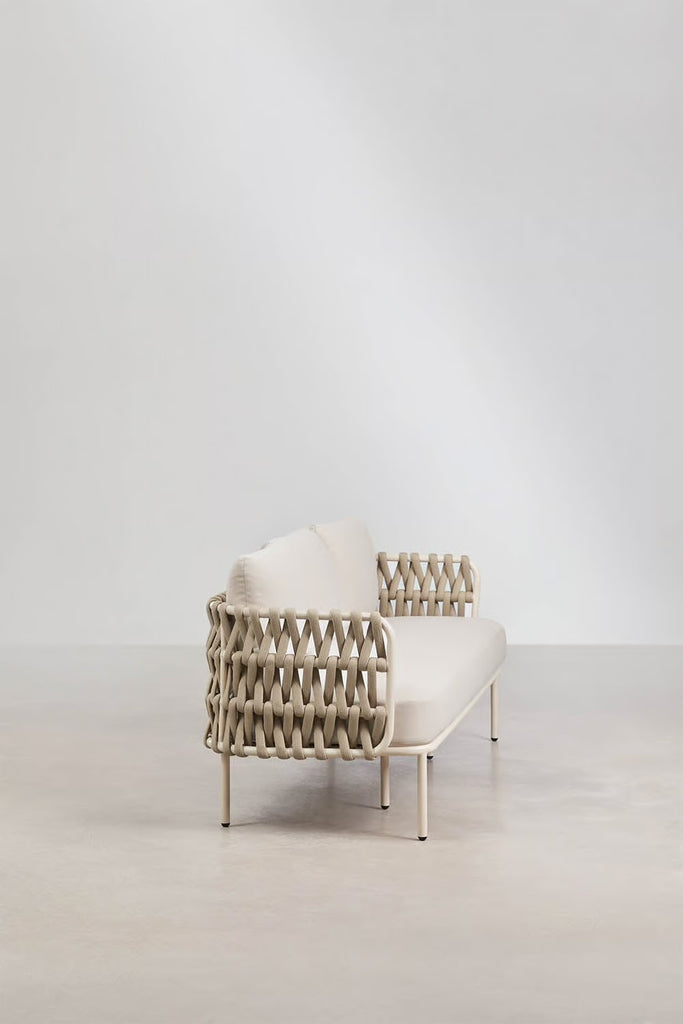 VIRASAT FURNITURE THREE SEATER OUTDOOR SOFA & BRAIDED ROPE