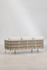 VIRASAT FURNITURE THREE SEATER OUTDOOR SOFA & BRAIDED ROPE