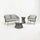 VIRASAT FURNITURE OUTDOOR SOFA SET – 2 SEATER, 1 SINGLE SEATER, 1 SIDE TABLE & 1 CENTER TABLE (GREY, BRAIDED ROPE)