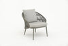 VIRASAT FURNITURE OUTDOOR SOFA SET – 2 SEATER, 1 SINGLE SEATER, 1 SIDE TABLE & 1 CENTER TABLE (GREY, BRAIDED ROPE)