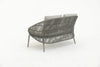VIRASAT FURNITURE OUTDOOR SOFA SET – 2 SEATER, 1 SINGLE SEATER, 1 SIDE TABLE & 1 CENTER TABLE (GREY, BRAIDED ROPE)