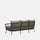VIRASAT FURNITURE MAUI OUTDOOR 3 SEATER SOFA (CHARCOAL, ALUMINIUM & ROPE DESIGN)