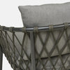 VIRASAT FURNITURE MAUI OUTDOOR 3 SEATER SOFA (CHARCOAL, ALUMINIUM & ROPE DESIGN)