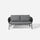 VIRASAT FURNITURE OUTDOOR SOFA SET 2 SEATER (GREY) BRAIDED & ROPE